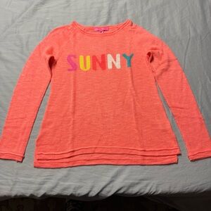 Lilly Pulitzer Sunny Coral Long-Sleeve Sweater Top